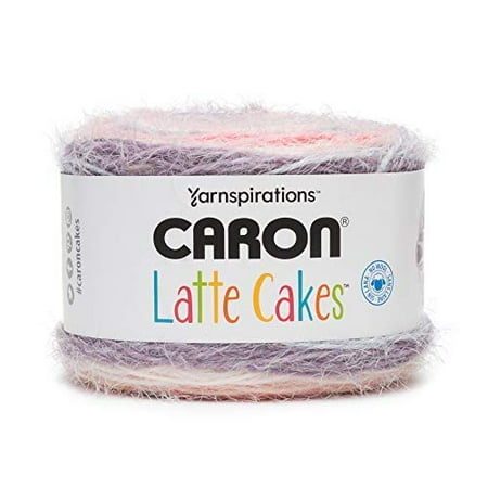 UPC: 0057355433298 | Caron Latte Cakes Self-Striping Yarn 8.8 oz. / 250g 530 Yards / 485 Meters (Plum Fresh 291222-22018)