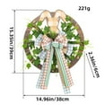 thumbnail image 3 of Nkmbld Spring Wreath for Front Door, Easter Bunny Wreath Easter Door Hangers for Indoor Outdoor Home Farmhouse Table Mantel Window Wall Decor, 3 of 9