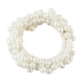 thumbnail image 6 of Opolski Colorful Hair Tie Colorful Faux Pearl Hair Rope Elastic Rubber Band Hair Tie Women High Ponytail Holder Hair Accessory Beige, 6 of 8