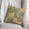 thumbnail image 3 of Creative Products Tropical Palm Beige 18 x 18 Spun Poly Pillow, 3 of 3
