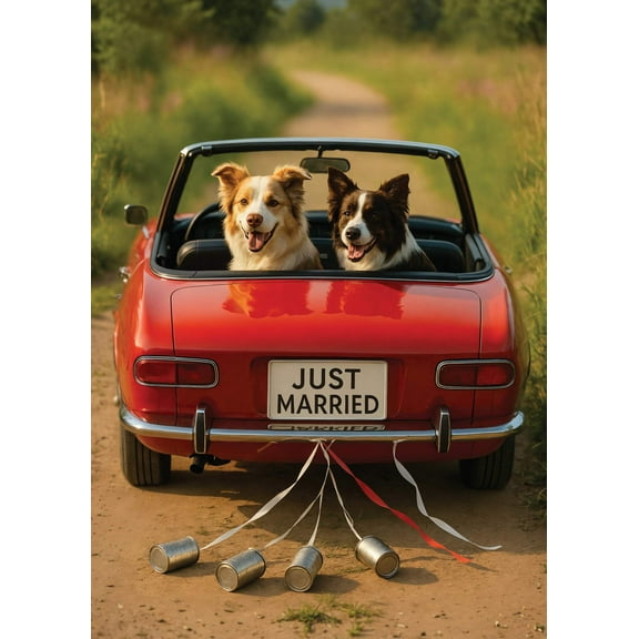 Glory To Dog Congratulations on Your Wedding Card