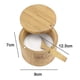 thumbnail image 2 of Contenedor de sal de bambú premium YONGSHENG tapa giratoria magnética, 2 of 5