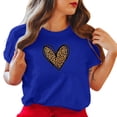 thumbnail image 3 of WILLBEST T-Shirts pour Femmes Valentines Day Imprimé Manches Courtes Col Rond T-Shirt Haut, 3 of 3