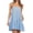 Light Blue, variant on StSilkitty Striped Cami Dresses for Womens Spaghetti Strap Sleeveless Square Neck Romper Sundresses Beach Vacation Dress