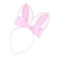 thumbnail image 1 of Diadema con orejas de conejo, aro para el pelo, regalo para la cabeza, diadema de Pascua para niños, disfraz con peluche, 1 of 9
