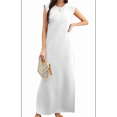 thumbnail image 1 of Vestido Maxi de Verano para Mujer, Informal, Holgado, con Abertura, Sin Arrugas, con Cuello Redondo y Bolsillos, Color , Talla S, 1 of 9
