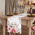 thumbnail image 2 of Table Runners 90 Inches Long Dress Scarves, Pink Valentine's Day Farmhouse Coffee/Dining/Kitchen Table Runner for Living Room, Romantic Roses Spring Floral 13x90 Inch, 2 of 9