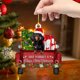 thumbnail image 1 of Navidad divertido trineo cachorro colgante acrílico árbol de Navidad mochila decoración interior del coche, 1 of 5