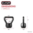 thumbnail image 4 of CAP Barbell Cast Iron Kettlebell, Home Gym Strength Training Weight, 20 lb, 4 of 8