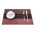 thumbnail image 4 of Pebbuoy PVC Woven Placemats Waterproof Heat Resistant Dining Tableware Bowl Pads Coasters for Home Bar Kitchen Decor, 4 of 9