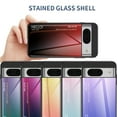 thumbnail image 5 of Nalacover Case for Google Pixel 7A Gradient Tempered Glass Cover, Micro-Frosted Frame Shockproof Scratches Resistant Lens Protection Glossy Phone Case for Google Pixel 7A, White, 5 of 10