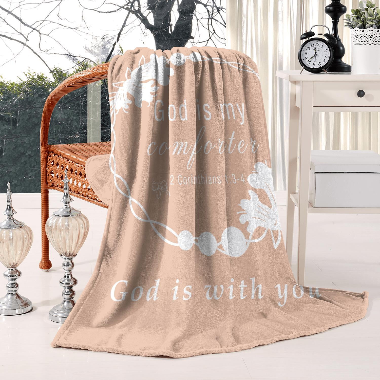 God Is My Comforter Blanket Scripture Blanket with Healing Caring