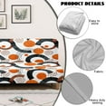 thumbnail image 3 of SCRAWLGOD Abstract Geometry Orange White Futon Cover for Armless Sofa Bed, Dustproof Futon Mattress Covers Couch Cover Protector with Elastic Bottom for Cats and Dogs, 3 of 7