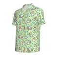 thumbnail image 2 of Vsdgher Spring Gnomes Print Men's Short Sleeve Stretch Polo Shirt, Moisture-Wicking Performance Polo Shirt, 2 of 8