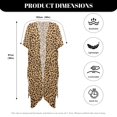 thumbnail image 6 of HELLHERO Polyester Bathing Suit Cover Up for Vacation Fashion Free Size Long Kimono Swimsuit Cover Up Classic Leopard Pattern, 6 of 6