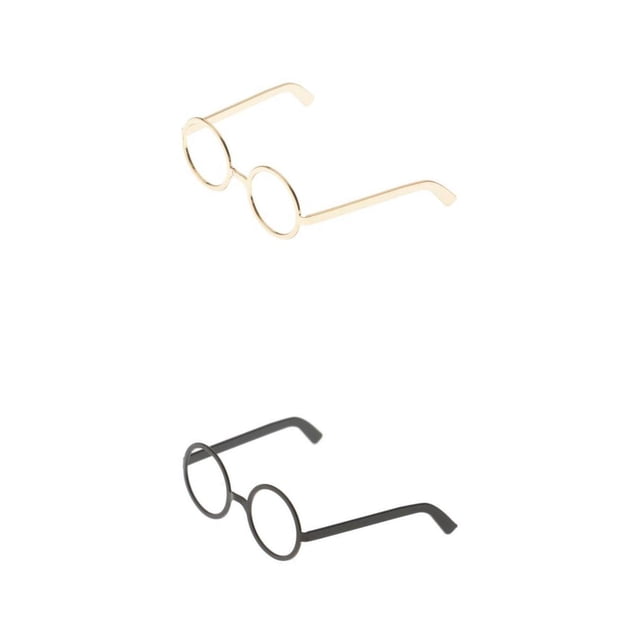 2 pares de gafas Gafas de acción Decoración Negro + Dorado
