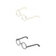 thumbnail image 1 of 2x Vintage Eye Glasses Decoración Metal de acción 2.6x2.3cm Negro + Dorado, 1 of 9