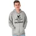 thumbnail image 5 of Can't Keep Calm a Drummer Percussion Zip Up Hoodie Men's Women's Brisco Brands S, 5 of 6