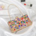 thumbnail image 2 of Bolso de noche para mujer, hermoso bolso de mano con diamantes de imitación brillantes, negro, 2 of 7