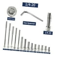 thumbnail image 3 of Fuliko 1/4-20 5" Cap Screws Bolts, 20 Pieces 304 Steel 18-8, Hex Drive, Partially Threaded, Bright (Includes Hex Wrench), 3 of 7
