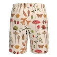 thumbnail image 6 of Kll Retro Autum Mushrooms Men'S Casual Summer Beach Shorts Hawaiian Shorts With Pockets-Small, 6 of 9