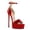 Red, variant on YDN Women's Elegant Open Toe Platform Sandals Strap Buckles Sky High Heels Stilettos Shoes for Summer Holiday Party Size 7 Red