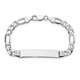 thumbnail image 4 of 14k White Gold Bracelet ID Figaro 7.5 mm 8 in WG Link, 4 of 4