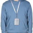 thumbnail image 6 of Uxcell Badge Holder 11x7.4cm Vertical PU ID Card Holder with Rivet Detachable Neck Lanyard Grey Pack of 2, 6 of 6