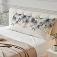 thumbnail image 4 of Blue Brown Spring Floral Body Pillow Covers 20"x54", Watercolor Summer Botanical Soft Brushed Microfiber Breathable Throw Pillow Covers, Pillowcase with Zipper for Couch Sofa Bedroom Living Room, 4 of 9
