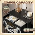 thumbnail image 2 of Gothic Dresser for Bedroom with 4 Storage Drawers Majestic White Tiger Golden Eyes Intricate Accents Dark Dressers Chest of Drawers Steel Framed Fabric Closet Organizers for Entryway Kids Women, 2 of 8