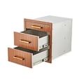 thumbnail image 2 of EDTara Outdoor Kitchen Triple Drawer Set, 17" w Flush Mount Bbq Storage With Stainless Steel Handle for Bbq Island, 2 of 6