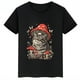 thumbnail image 4 of Camiseta de algodón de verano para niños con estampado de gato y hongo, camisetas personalizadas de manga corta negras para niños y niñas, 4 of 4