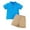 Blue, variant on Boy Outfits Set Pink Polo Shirt & Shorts Sets Lapel Collar Summer Outfits Outfit Boy 12-18 Months
