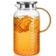 thumbnail image 7 of Baalaka Glass Pitcher, 64 oz, with Lid and Spout, Large Bore Design, 7 of 7