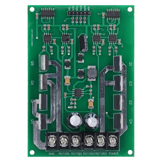 Placa de accionamiento de motor de CC, módulo de controlador de motor dual Módulo de controlador de motor de alta potencia Módulo de accionamiento de motor de vía Tecnología de vanguardia VoborMX herramienta