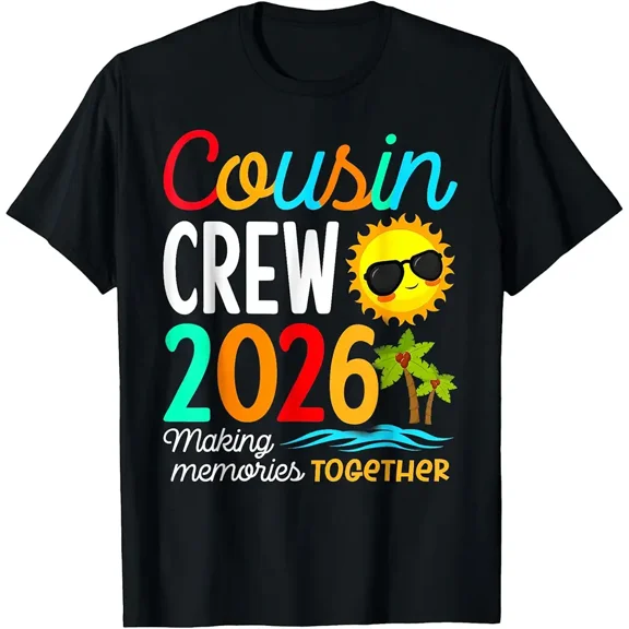 Cousin Crew 2026 Family Vacation Beach Graphic Unisex Short Sleeve Tee Shirt