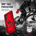 thumbnail image 6 of for Galaxy A13 4G Case, Samsung A13 4G Case with HD Screen Protector, Military-Grade Ring Holder Kickstand Car Mount 15ft Drop Tested Shockproof Cover Phone Case for Samsung Galaxy A13 4G, Red, 6 of 7