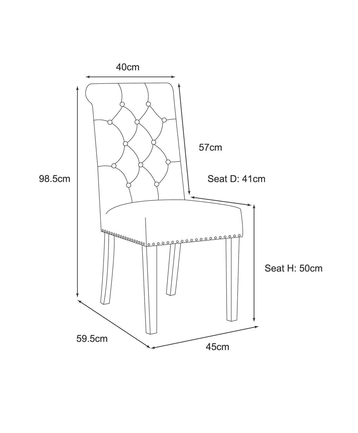 Canadian Honey Grey Velvet Silver Legs Dining Chair (Set of 2)
