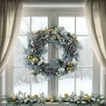thumbnail image 2 of Old World Christmas Decorative Faux Wreath, Silver & Gold Frosted Fir, 24in, 2 of 3