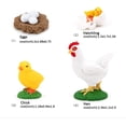 thumbnail image 2 of Simulation Modèle Animal Ferme Coq Blanc Cycle de Croissance Modèle de Décoration de Jardin - 4 Pièces, 2 of 5