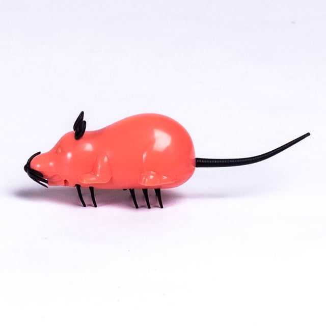 Juguete Ratón electrónico para animales Salvador Suministros Rosado Ratón de cuerda
