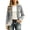 Gray, variant on Jean Jacket Women Plus Size Lapel Collar Boho Denim Jacket Vintage Fashion Lace Patchwork Long Sleeve Fall Outwear, S-3XL