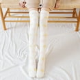 thumbnail image 3 of LEKODE Knee High Socks for Women Cotton Knee High Socks Winter Stockings Long Tube Socks Womens Socks Womens Tall Socks Tube Socks Yellow One Size, 3 of 3