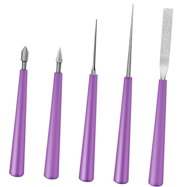 RUNROTOO 5Ud Limas Para Pulir Y Agrandar Agujeros En Abalorios Vidrio Plástico Metal Madera