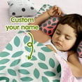 thumbnail image 2 of KAINSY Custom Name Toddler Nap Mat, Plant Theme with Green Leaves, Cozy Sleeping Bag Blanket for Boys and Girls, Perfect for Preschool, Daycare, Home, Travel, and Sleepovers, 2 of 8