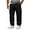 Black_001, variant on Cargo Sweatpants Men Big and Tall Wide Leg Drawstring Sweatpants 2026 Trendy Workout Open Bottom Jogger Pants with Multi Pockets Black 2XL