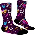 thumbnail image 5 of CYSFASHION Carnival No Show Socks Womens Knit Everyday Wool Soft Ankle Unisex Cozy Socks Navy, 5 of 5