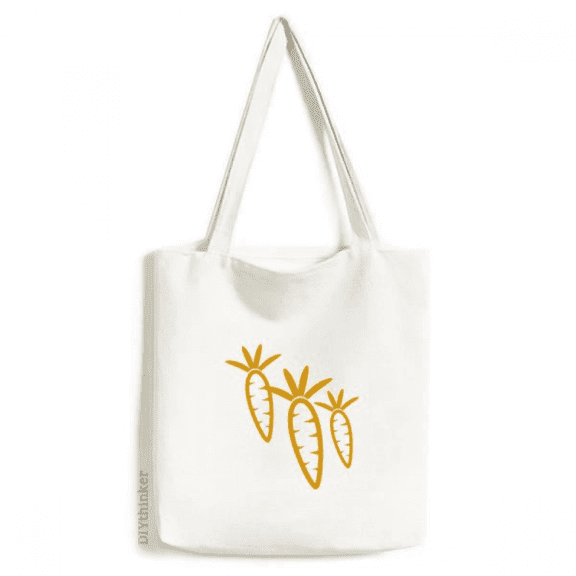 Vegetable Expression Happy Carrot Body Tote Canvas Bag Shopping Satchel Casual Handbag