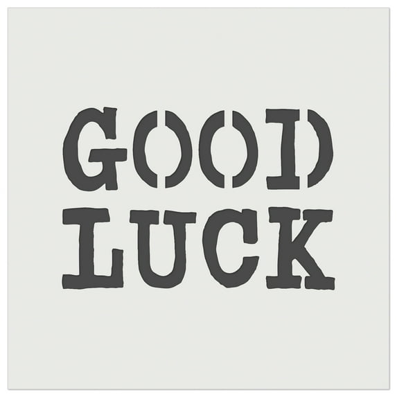 Good Luck Fun Text DIY Cookie Wall Craft Stencil - 9.0 Inch