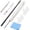White, variant on 1 Set Flute Cleaning Brush Cloth – Instrument Care Kit, Plastic Cleaning Tool Accessories, for Flute, Clarinet, Recorder, Hygienic，Light Gray - A